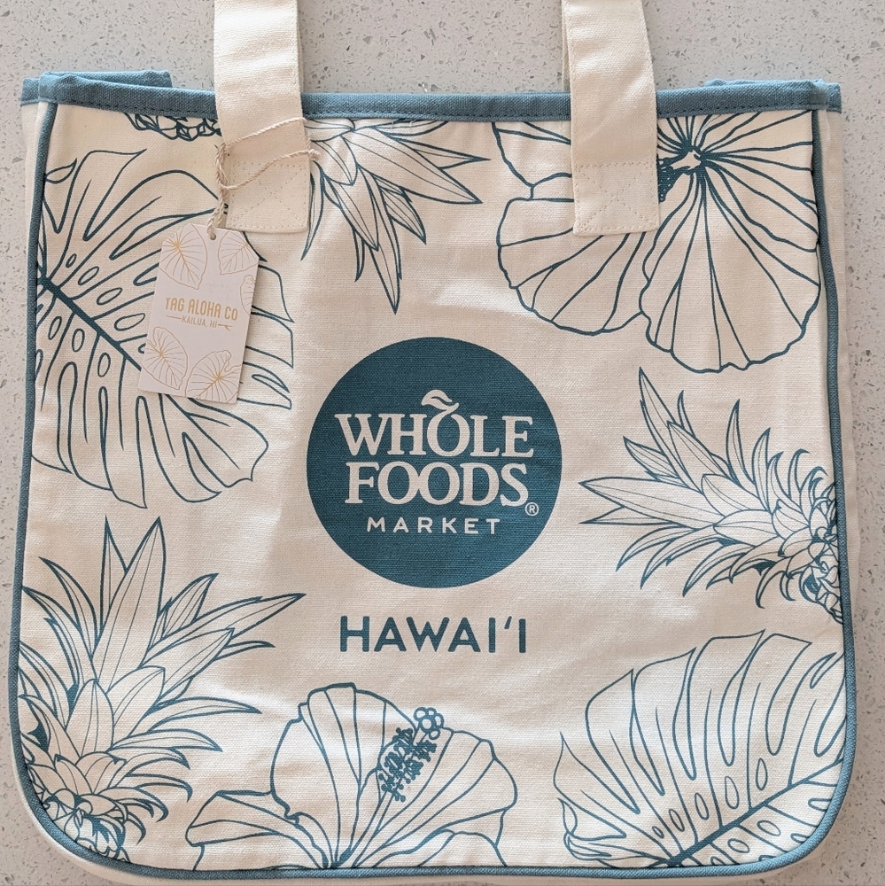 Whole Foods Tropical Rope Tote Bag Hawaii Exclusive Large